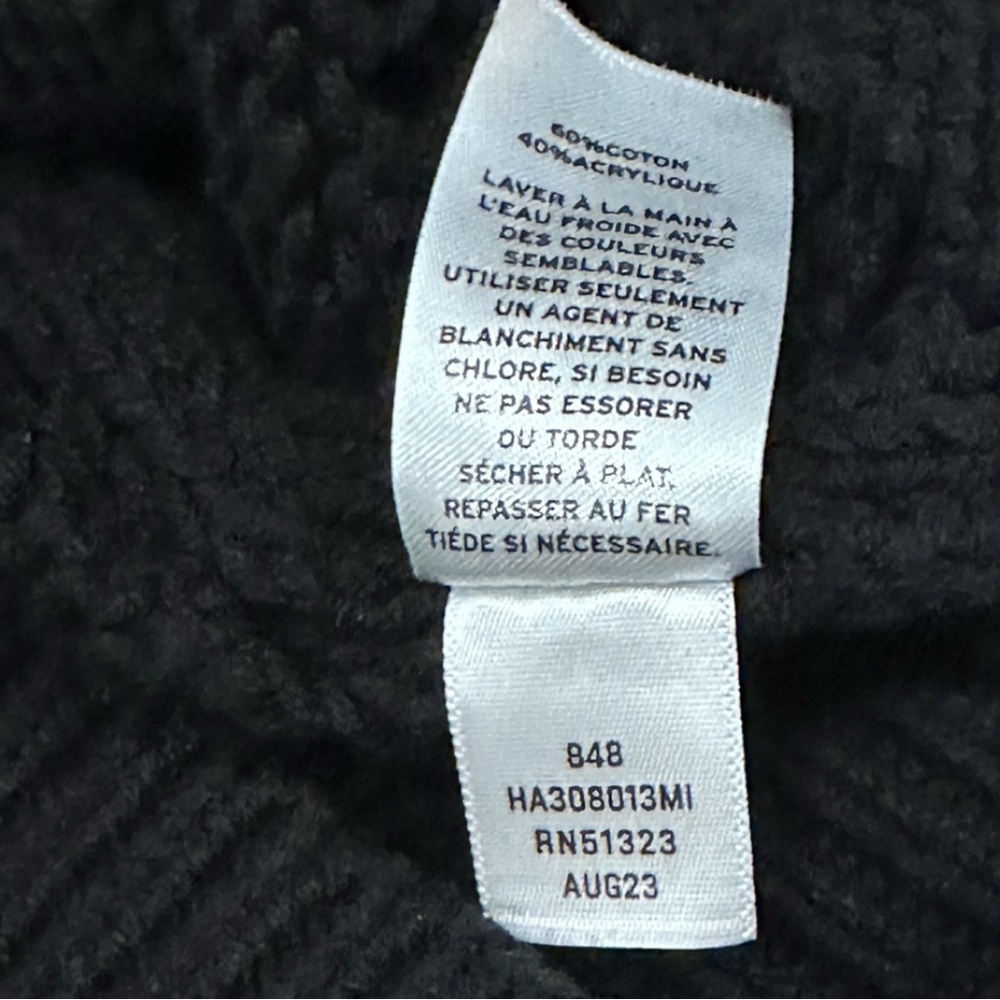 EUC HALOGEN Open Knit Crew Neck Sweater in Black. Size XXS - Picture 11 of 12